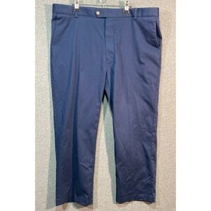 Roundtree & Yorke TravelSmart Mens Navy Blue Classic Fit Chino Pants 42x29